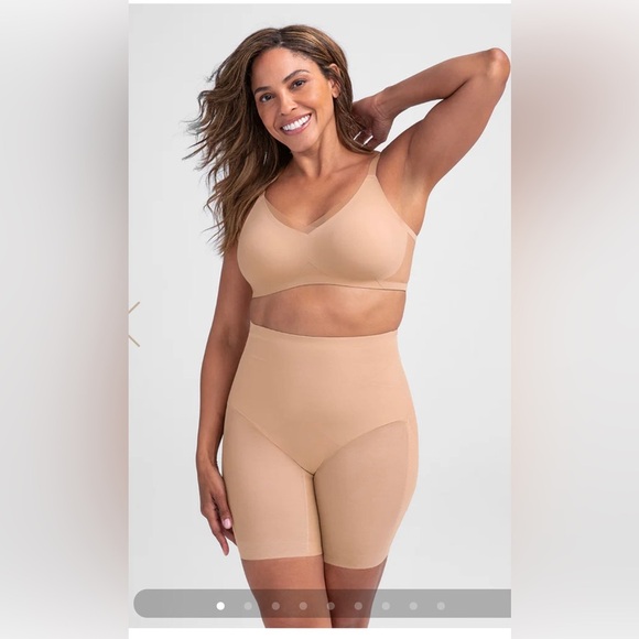 Honeylove Mid-Waist Short in Sand Strong Compression Bathroom Friendly,size XL - Picture 1 of 12